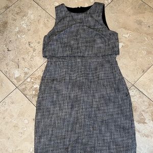 J.Crew Black and White Tweed Work Dress - Size 10